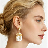 Majestic Aura Handcrafted Baroque Pearl Earrings