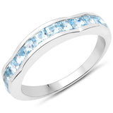 2.25 Carat Genuine Blue Topaz .925 Sterling Silver Ring