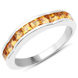 1.68 Carat Genuine Citrine .925 Sterling Silver Ring