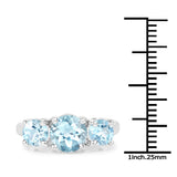 2.80 ct. Genuine Blue Topaz .925 Sterling Silver Ring