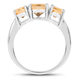 2.25 Carat Genuine Citrine .925 Sterling Silver Ring