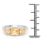2.25 Carat Genuine Citrine .925 Sterling Silver Ring