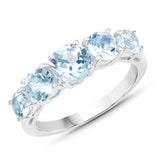 3.00 Carat Genuine Blue Topaz .925 Sterling Silver Ring