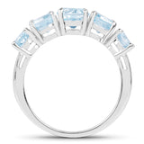 3.00 Carat Genuine Blue Topaz .925 Sterling Silver Ring