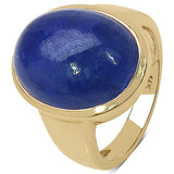 19.80 Carat Genuine Tanzanite 14K Yellow Gold Ring