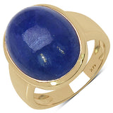 19.80 Carat Tanzanite 14K Yellow Gold Ring