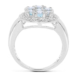 1.40 Carat Genuine Blue Topaz .925 Sterling Silver Ring