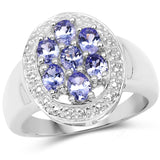 1.19 ct. Genuine Tanzanite .925 Sterling Silver Ring