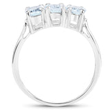 2.25 Carat Genuine Aquamarine .925 Sterling Silver Ring