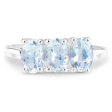 2.25 Carat Genuine Aquamarine .925 Sterling Silver Ring
