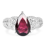 3.50 Carat Genuine Garnet .925 Sterling Silver Ring
