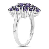 2.54 Carat Genuine Amethyst .925 Sterling Silver Ring