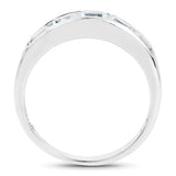 2.00 ct. Genuine Aquamarine .925 Sterling Silver Ring