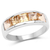 2.00 Carat Genuine Citrine .925 Sterling Silver Ring