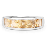 2.00 Carat Genuine Citrine .925 Sterling Silver Ring