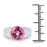 4.55 ct. Genuine Pink Topaz .925 Sterling Silver Ring for women