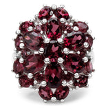 6.54 Carat Genuine Rhodolite .925 Sterling Silver Ring