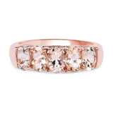 2.00 Carat Genuine Morganite .925 Sterling Silver Ring