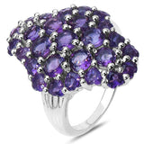 4.70 Carat Genuine Amethyst .925 Sterling Silver Ring