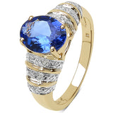1.88 Carat Tanzanite 10K Yellow Gold Ring for Women