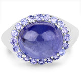 7.80 Carat Genuine Tanzanite .925 Sterling Silver Ring