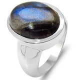 10.80 ct Genuine Labradorite .925 Sterling Silver Ring