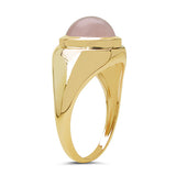 14K Rose Gold Plated 2.95 Carat Genuine Morganite .925 Sterling Silver Ring