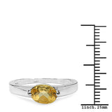 0.80 Carat Genuine Citrine .925 Sterling Silver Ring
