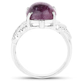 7.50 Carat Dyed Ruby .925 Sterling Silver Ring