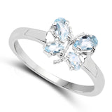 0.68 ct. Genuine Blue Topaz .925 Sterling Silver Ring