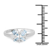0.68 ct. Genuine Blue Topaz .925 Sterling Silver Ring