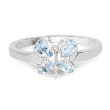 0.68 ct. Genuine Blue Topaz .925 Sterling Silver Ring