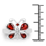 2.80 Carat Genuine  Garnet .925 Sterling Silver Ring