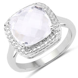 4.70 Carat Genuine Crystal Quartz .925 Sterling Silver Ring