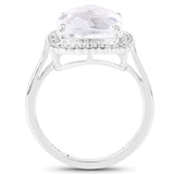 4.70 Carat Genuine Crystal Quartz .925 Sterling Silver Ring