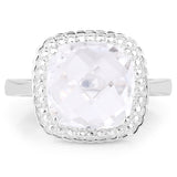 4.70 Carat Genuine Crystal Quartz .925 Sterling Silver Ring