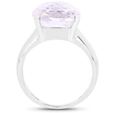 6.28 ct. Genuine Pink Amethyst .925 Sterling Silver Ring