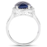 8.35 ct. Dyed Sapphire .925 Sterling Silver Ring