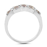 1.25 Carat Genuine Morganite .925 Sterling Silver Ring