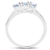 0.60 Carat Genuine Aquamarine .925 Sterling Silver Ring