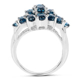 2.59 Carat Genuine London Blue Topaz .925 Sterling Silver Ring