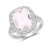 5.25 Carat Genuine Crystal Quartz .925 Sterling Silver Ring