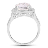 5.25 Carat Genuine Crystal Quartz .925 Sterling Silver Ring