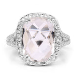 5.25 Carat Genuine Crystal Quartz .925 Sterling Silver Ring