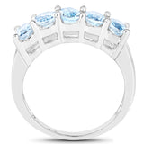1.80 Carat Genuine Blue Topaz .925 Sterling Silver Ring