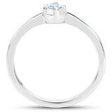 0.12 ct Genuine Blue Topaz .925 Sterling Silver Ring