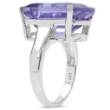 11.40 Carat Genuine Amethyst Sterling Silver Ring