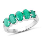 1.78 ct. Genuine Emerald .925 Sterling Silver Ring