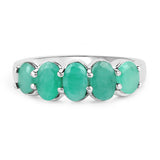 1.78 ct. Genuine Emerald .925 Sterling Silver Ring