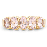 1.62 Carat Genuine Morganite .925 Sterling Silver Ring